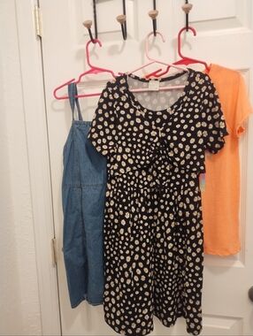 Floral Black and White Kids Dress